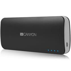 Canyon CNE-CPB100DG Powerbank 10.000 mAh, dual USB 5V/1A/2A, pre smartfóny a tablety, tmavo-šedá