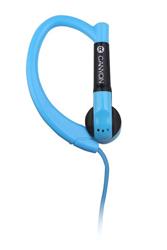 Canyon CNS-SEP1BL slúchadlá do uší pre športovcov, integrovaný mikrofón a ovládanie, háčik za ucho, modré