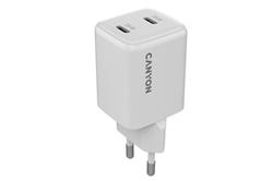 Canyon CU35CC vysokorýchlostná univerzálna nabíjačka do steny 2x USB-C 35W