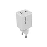 Canyon CU35CC vysokorýchlostná univerzálna nabíjačka do steny 2x USB-C 35W