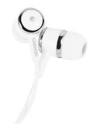 Canyon EPM-01, slúchadlá do uší, pre smartfóny, integrovaný mikrofón a ovládanie, biele