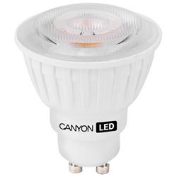 Canyon LED COB žiarovka, GU10, bodová MR16, 7.5W, 540 lm, teplá biela 2700K, 220-240V, 60°, Ra>80, 50.000 hod