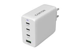 Canyon OnCharge 100ACC, vysokorýchlostná univerzálna nabíjačka do steny, 2xUSB-C 100W, 1xUSB-C 30W, 1xUSB-A 30W, biela