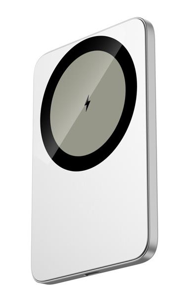 Canyon OnCharge 503, Powerbank, 3 000 mAh,in: USB-C 10W,out: USB-C 10W+Wireless 7.5W, ultratenká, hliníková, strieborná