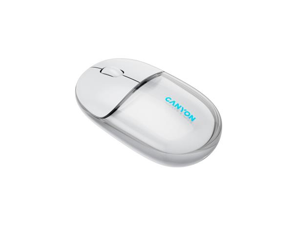 Canyon OnClick 24, 2v1 bezdrôtová optická myš Bluetooth / 2.4 GHz, 1.200 dpi, akumulátor 5.000 mAh, biela
