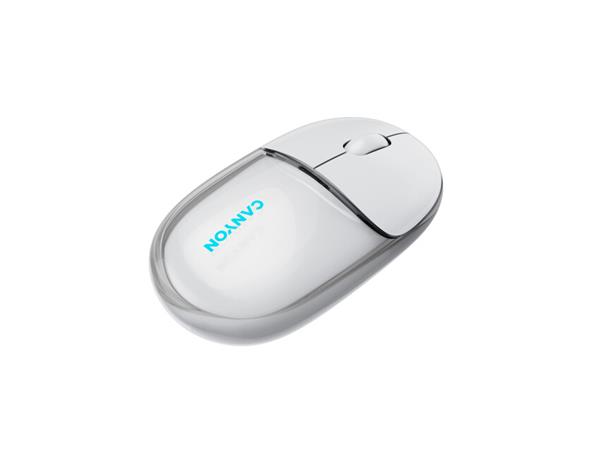 Canyon OnClick 24, 2v1 bezdrôtová optická myš Bluetooth / 2.4 GHz, 1.200 dpi, akumulátor 5.000 mAh, biela