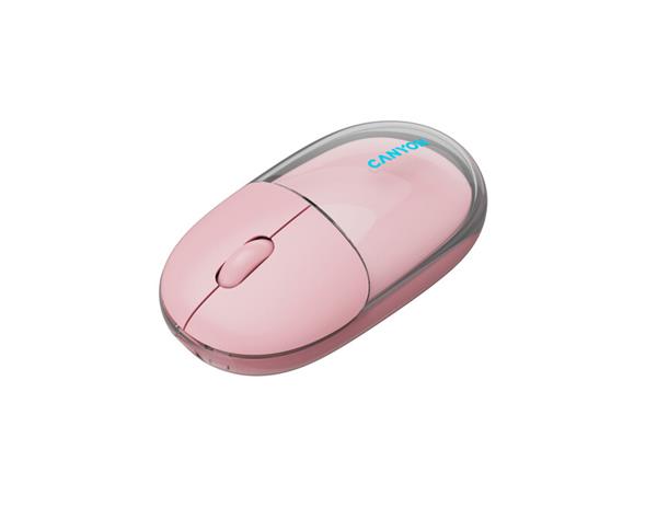 Canyon OnClick 24, 2v1 bezdrôtová optická myš Bluetooth / 2.4 GHz, 1.200 dpi, akumulátor 5.000 mAh, ružová