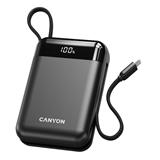 Canyon OnPower 204, Powerbanka, 20 000 mAh, 22.5 W, in/out: USB-C/USB-A, integr. káb. Ligtning+USB-C