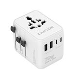 Canyon OnTour 70, univerzálny cestovný adaptér pre 200 krajín, 70W, 3x USB-C / 2x USB-A