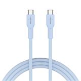 Canyon OnWire CCAP60CL, kábel nab. a synchr., USB-C / USB-C, 60W PD, 480Mbps, opletený, 1 m, modrý