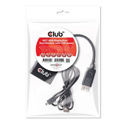 Club3D Multi Stream Transport (MST) Hub DisplayPort to DisplayPort Dual Monitor