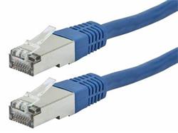 CNS patch kábel Cat6A, SFTP, LSOH, 0,25m, modrý