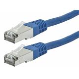 CNS patch kábel Cat6A, SFTP, LSOH, 0,25m, modrý