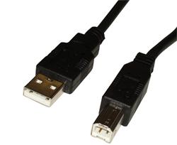 CNS USB 2.0 kábel, A/male - B/male, 1m, čierny