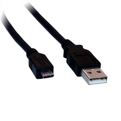 CNS USB 2.0 kábel, A/male - Micro-B/male, 1m, čierny