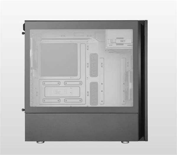 CoolerMaster case Silencio S600 Tempered Glass, ATX, ODD, čierna