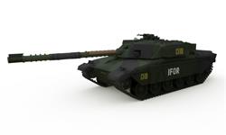 CQE R/C Tank British MBT Challenger 1 Forest 1/72