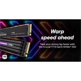 Crucial T710 2TB SSD PCIe NVMe M.2 2280, r14500MB/s, w13800MB/s, s chladičom