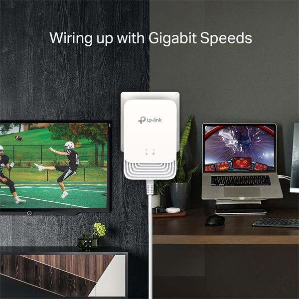 G.hn1200 Powerline Kit SPEED: 607 Mbps Powerline SPEC: Maxlinear CPU, G.hn, 1× Gigabit Port FEATURE: Plug and Play, tpPL