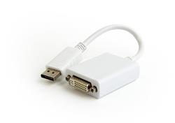 Gembird adaptér DisplayPort v. 1.2 (M) na Dual Link DVI (F) 0.1m kábel, biely
