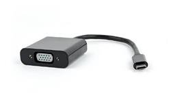Gembird adaptér USB-C (M) na VGA (F), 15cm káblik, čierny, blister