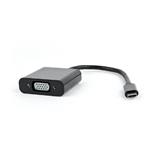 Gembird adaptér USB-C (M) na VGA (F), 15cm káblik, čierny, blister