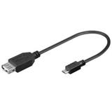 Gembird kábel USB 2.0 A(F) na micro-USB B(M), OTG (On The Go), 0.2m, čierny