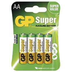 GP alkalická AA batéria , balenie 4 ks blister