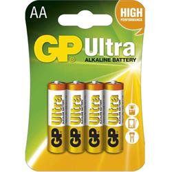 GP Ultra alkalická AA batéria , balenie 4 ks blister