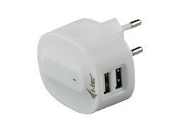 i-tec Dual USB Power Charger 2,1A, (iPad & iPad mini & iPhone 5 ready)