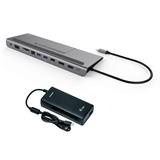 i-tec USB-C Metal Low Profile 4K Triple Display Docking Station with Power Delivery 85W + Universal Charger 112W
