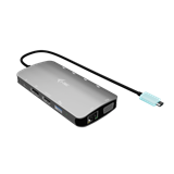 i-tec USB-C Metal Nano 3x Display (DP, HDMI and VGA) Docking Station, Power Delivery 100 W
