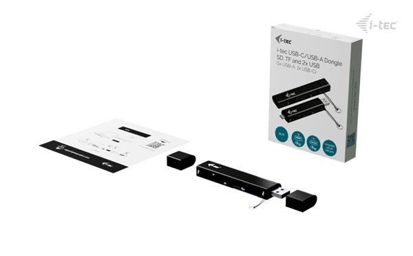 i-tec USB-C/USB-A Dongle SD, TF and 2x USB (1x USB-A, 1x USB-C)
