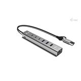 i-tec USB-C/USB-A Metal HUB 6 port (3x USB-C, 3x USB-A), LAN, Power Delivery 85W