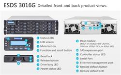 Infortrend (ESDS 3016G), 3U, 1x host board sloty, 1x6G SAS exp.,16xHDD bay, Single Controller, 1x2GB, 2x PWS