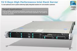 Intel® 1U Server System R1208GZ4GCIOC Grizzly Pass) S2600GZ4 board 1U 8xHS 2x750W