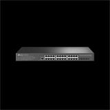 JetStream™ 24-Port Gigabit L2+ Managed Switch with 4 10GE SFP+ Slots and UPS Power Supply PORT: 24× Gigabit RJ45 Ports,