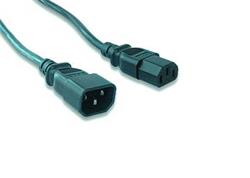 Kábel predlžovací 220V/230V sieťového prívodu 1m (C13 to C14)
