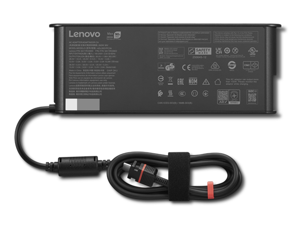Lenovo 265W, USB-C, Adapter, 1,8m kabel