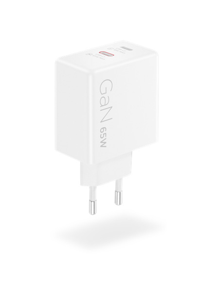Lenovo 65W, USB-C, Charger, GaN, 1,5m kabel, biely