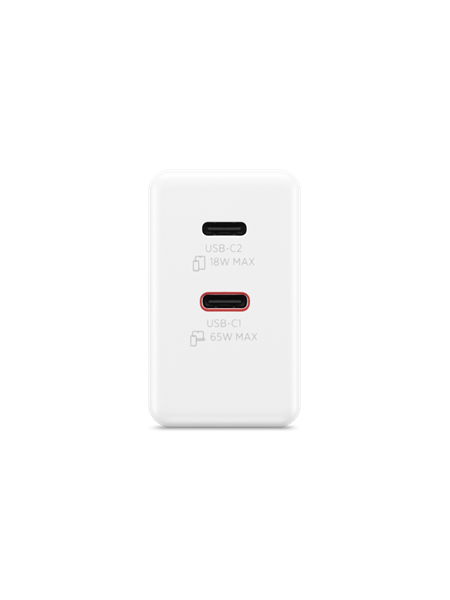 Lenovo 65W, USB-C, Charger, GaN, 1,5m kabel, biely