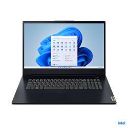 Lenovo IP 3 17IAU7, i3-1215U, 17.3˝ 1600x900 HD+, UMA, 8GB, SSD 512GB, W11H, modrá, 2y CI