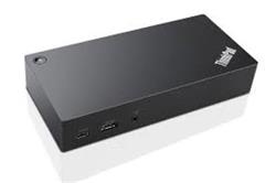 Lenovo ThinkPad USB-C Dock - 90W (2x DP, VGA, RJ45, 1xUSB-C, 3xUSB 3.0,2xUSB 2.0, adapter) pripojit max. 2x LCD
