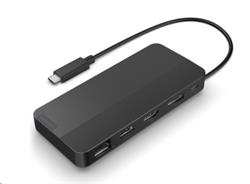 Lenovo USB-C Dual Display Travel Dock with 100W - PD65W (1x DP, 1x RJ45, 1x HDMI, 1x USB, 2x USB-C,adapter) max. 2x LC