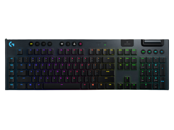 Logitech® G915 LIGHTSPEED Wireless RGB Mechanical Gaming Keyboard – GL Linear - CARBON - US INT'L - INTNL