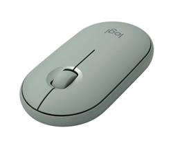 Logitech® M350 Pebble Wireless Mouse - EUCALYPTUS - 2.4GHZ/BT - N/A - EMEA - CLOSED BOX