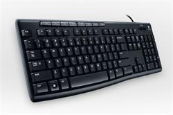 Logitech® USB Keyboard Media K200, Slovakian layout, black
