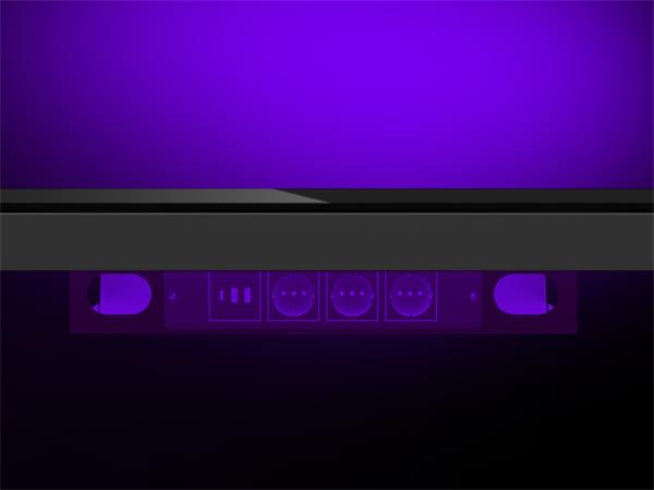 Lorgar DP80W prémiový herný stôl s elektrickým zdvihom, dreveným povrchom a RGB ambientným osvetlením