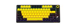 Lorgar KBP7075, Pro bezdrôtová mechanická herná klávesnica, Wireless 2.4 GHz/ BT 5.0, 75% veľk., Displ.,US layout, žltá