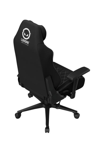 LORGAR PRO CHA41 herná stolička, látková, plne kovový rám, pamäťová pena, 3D opierky rúk, nosnosť 150 kg, čierno biela